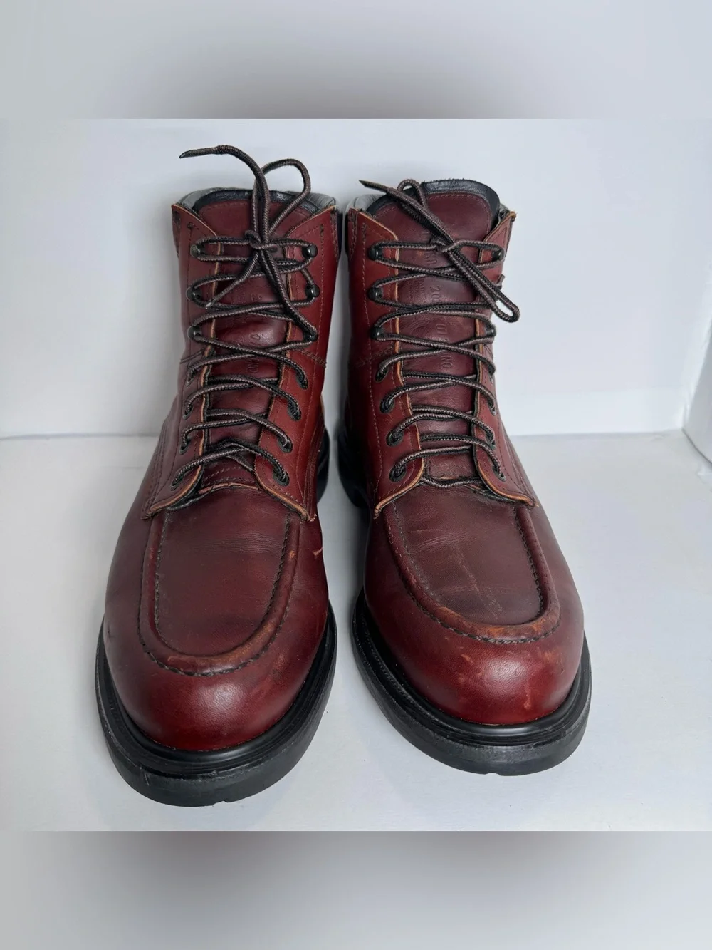 Vintage 90s Red Wing 202 SuperSole Moc Toe Work Boots Mens 11 AA USA Made Union